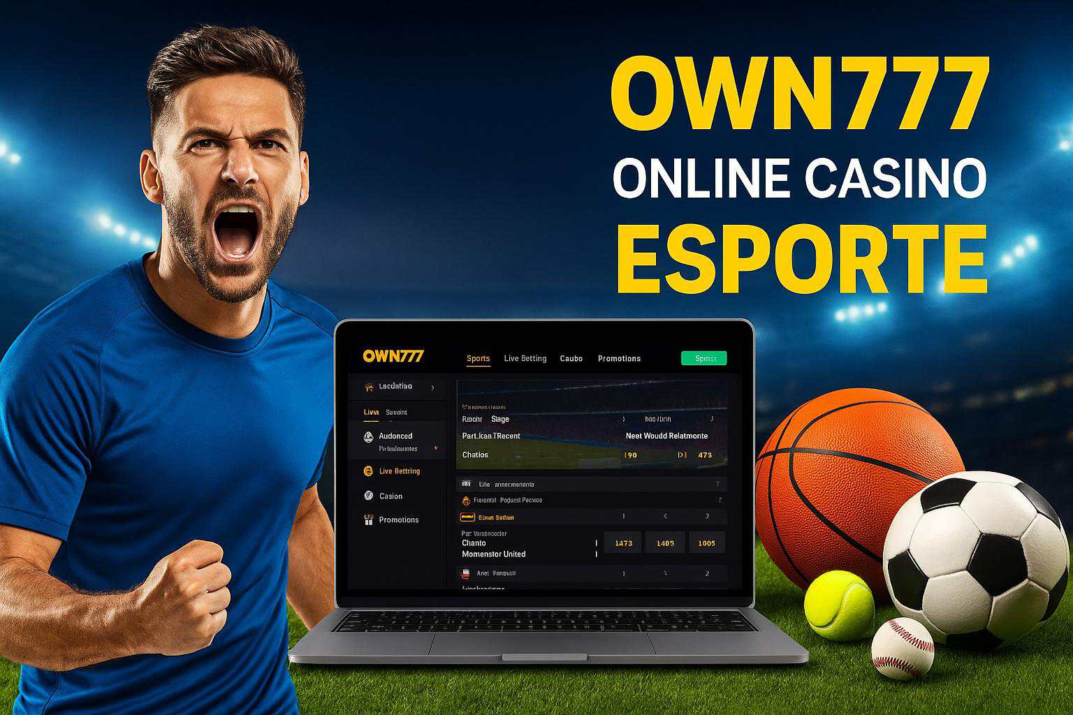 Aposte em apostas esportivas no cassino online OWN777